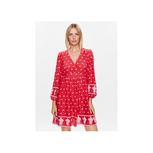 Pepe Jeans Sukienka codzienna Batia PL953233 Czerwony Regular Fit ze sklepu MODIVO w kategorii Sukienki - zdjęcie 168591833