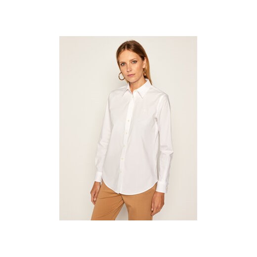 Lauren Ralph Lauren Koszula Chst Emb 200684553001 Biały Regular Fit ze sklepu MODIVO w kategorii Koszule damskie - zdjęcie 168593072