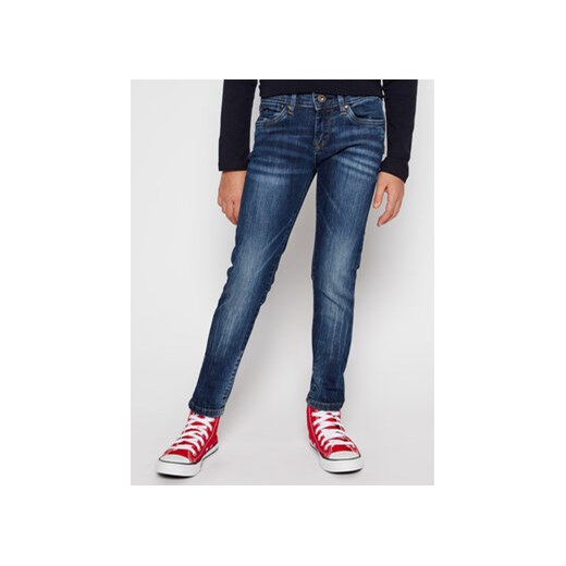 Pepe Jeans Jeansy Pixlette PG200242 Granatowy Skinny Fit ze sklepu MODIVO w kategorii Spodnie dziewczęce - zdjęcie 168593532