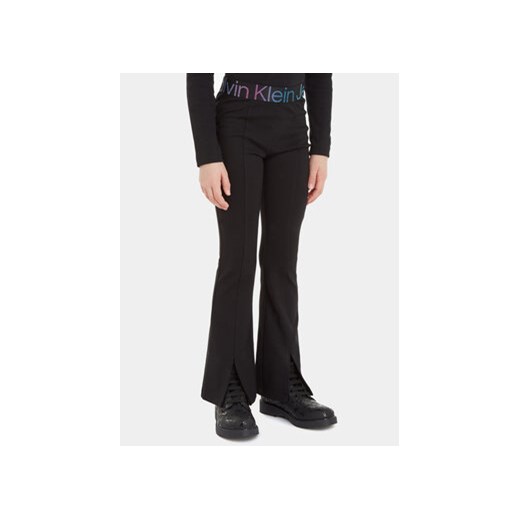 Calvin Klein Jeans Legginsy IG0IG02179 Czarny Slim Fit ze sklepu MODIVO w kategorii Spodnie dziewczęce - zdjęcie 168593603