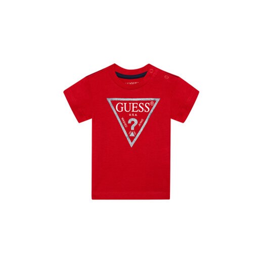 Guess T-Shirt N73I55 K8HM0 Czerwony Regular Fit ze sklepu MODIVO w kategorii T-shirty chłopięce - zdjęcie 168594584