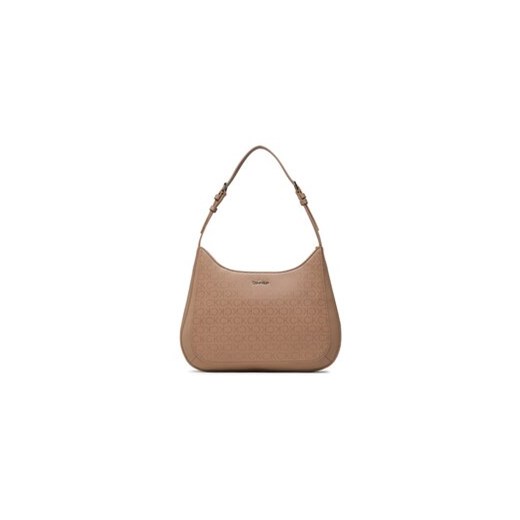 Calvin Klein Torebka Ck Must Shoulder Bag Md Epi Mono K60K610631 Brązowy ze sklepu MODIVO w kategorii Torby Shopper bag - zdjęcie 168594670