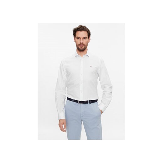 Tommy Hilfiger Koszula MW0MW32857 Biały Slim Fit ze sklepu MODIVO w kategorii Koszule męskie - zdjęcie 168594770
