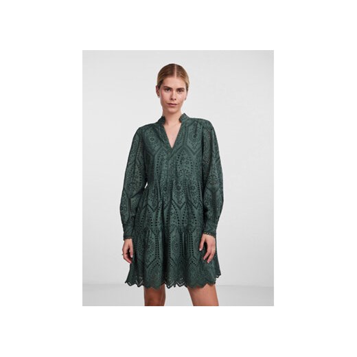 YAS Sukienka codzienna 26027162 Zielony Regular Fit ze sklepu MODIVO w kategorii Sukienki - zdjęcie 168595590