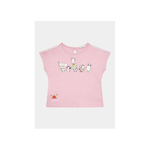 United Colors Of Benetton T-Shirt 3I1XA102W Różowy Regular Fit ze sklepu MODIVO w kategorii Koszulki niemowlęce - zdjęcie 168595861