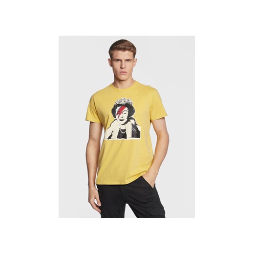 Guess T-Shirt Queen M3RI1U KBDL0 Żółty Regular Fit ze sklepu MODIVO w kategorii T-shirty męskie - zdjęcie 168596151