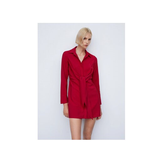 Mango Sukienka koszulowa Sanse 57013802 Czerwony Regular Fit Mango XXL wyprzedaż MODIVO