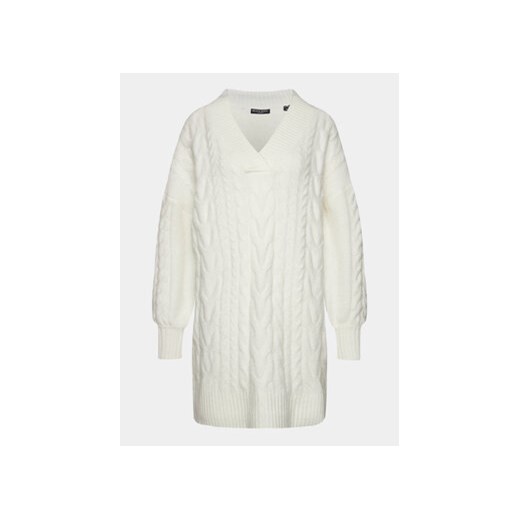 Brave Soul Sukienka dzianinowa LKD-162LIZZY Biały Regular Fit ze sklepu MODIVO w kategorii Sukienki - zdjęcie 168596690