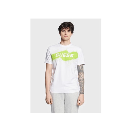 Guess T-Shirt Z3GI15 J1314 Biały Slim Fit ze sklepu MODIVO w kategorii T-shirty męskie - zdjęcie 168596731