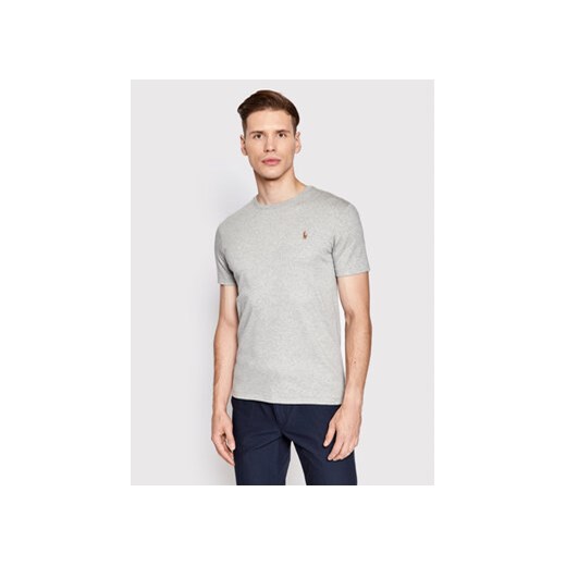 Polo Ralph Lauren T-Shirt 710740727012 Szary Slim Fit ze sklepu MODIVO w kategorii T-shirty męskie - zdjęcie 168597234
