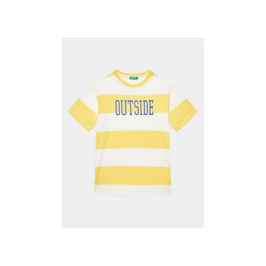 United Colors Of Benetton T-Shirt 3ZNBC10BN Żółty Regular Fit ze sklepu MODIVO w kategorii T-shirty chłopięce - zdjęcie 168597930