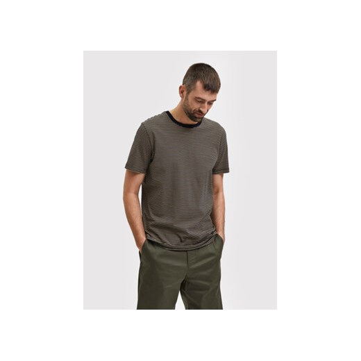 Selected Homme T-Shirt Norman 16080129 Czarny Regular Fit ze sklepu MODIVO w kategorii T-shirty męskie - zdjęcie 168598024