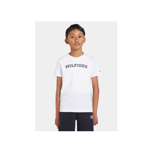 Tommy Hilfiger T-Shirt Arched KB0KB08333 D Biały Regular Fit ze sklepu MODIVO w kategorii T-shirty chłopięce - zdjęcie 168598324