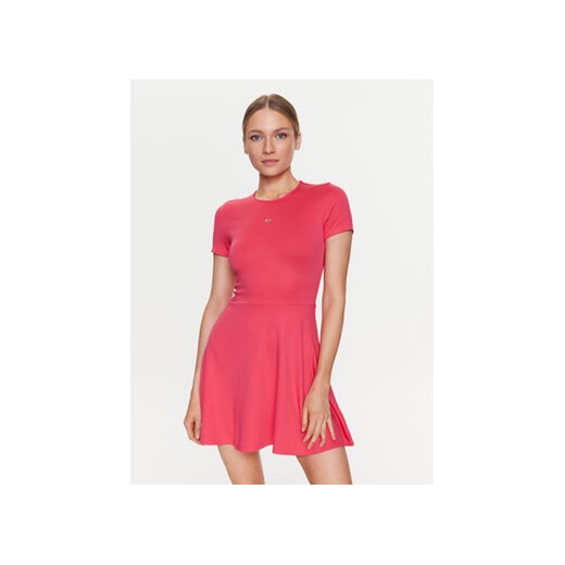 Tommy Jeans Sukienka codzienna Essential DW0DW15680 Różowy Regular Fit ze sklepu MODIVO w kategorii Sukienki - zdjęcie 168599161