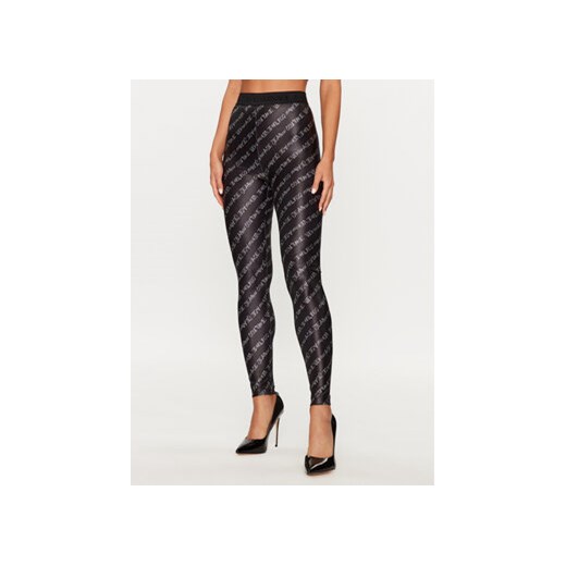 Versace Jeans Couture Legginsy 75HAC101 Czarny Slim Fit ze sklepu MODIVO w kategorii Spodnie damskie - zdjęcie 168599692