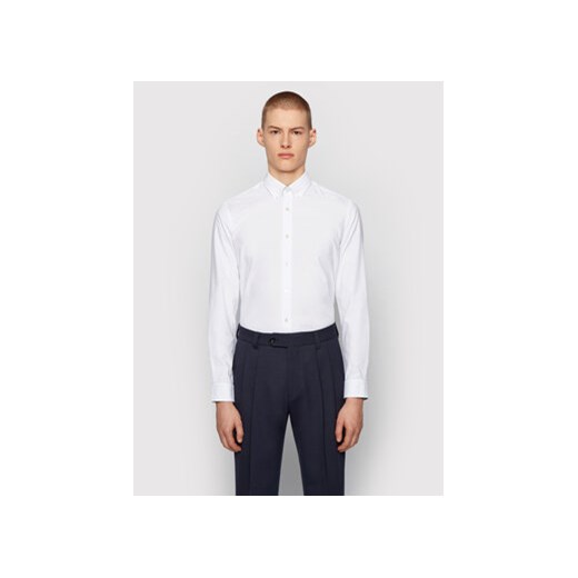 Boss Koszula Rod_53E 50448887 Biały Slim Fit ze sklepu MODIVO w kategorii Koszule męskie - zdjęcie 168599930