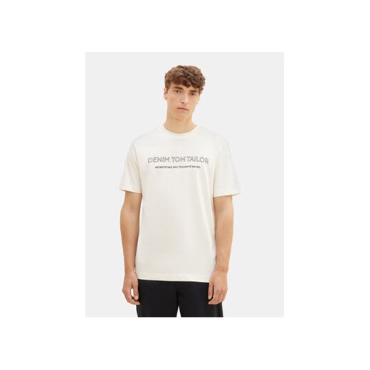 Tom Tailor Denim T-Shirt 1037683 Biały Regular Fit ze sklepu MODIVO w kategorii T-shirty męskie - zdjęcie 168599961