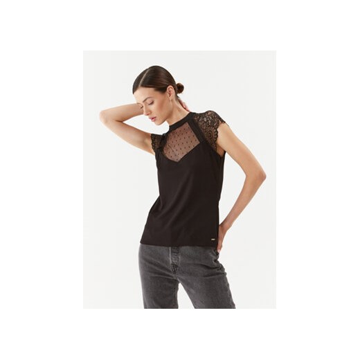Morgan Bluzka 232-DEMO Czarny Slim Fit ze sklepu MODIVO w kategorii Bluzki damskie - zdjęcie 168600204