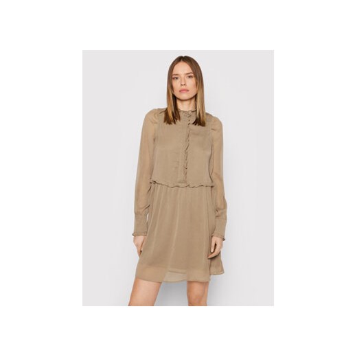 Vero Moda Sukienka codzienna Dee 10258167 Brązowy Regular Fit ze sklepu MODIVO w kategorii Sukienki - zdjęcie 168601082