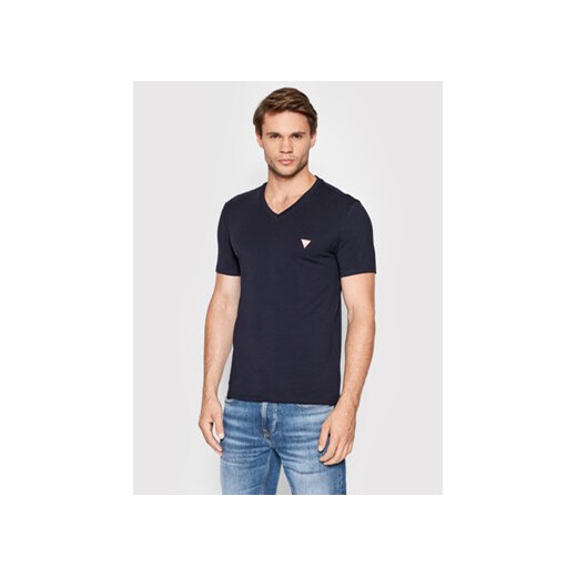 Guess T-Shirt M2YI32 J1311 Granatowy Super Slim Fit ze sklepu MODIVO w kategorii T-shirty męskie - zdjęcie 168601111