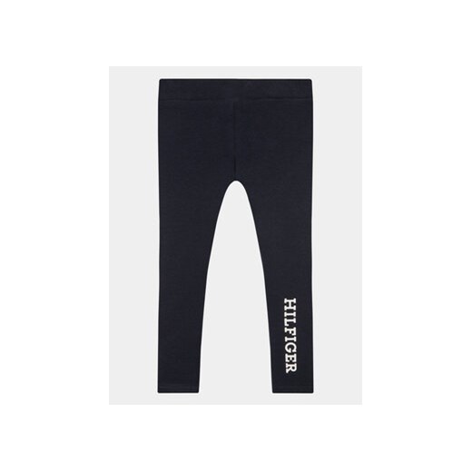 Tommy Hilfiger Legginsy KG0KG07410 M Granatowy Slim Fit ze sklepu MODIVO w kategorii Spodnie dziewczęce - zdjęcie 168601341