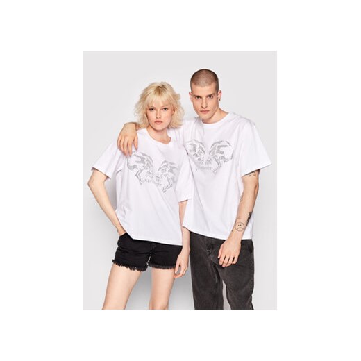 Mindout T-Shirt Unisex Rage Biały Oversize ze sklepu MODIVO w kategorii Bluzki damskie - zdjęcie 168602902