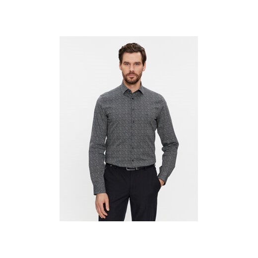 Calvin Klein Koszula K10K112141 Szary Slim Fit ze sklepu MODIVO w kategorii Koszule męskie - zdjęcie 168603591