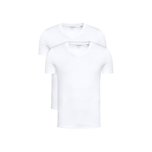 Jack&Jones Komplet 2 t-shirtów Basic 12133914 Biały Regular Fit ze sklepu MODIVO w kategorii T-shirty męskie - zdjęcie 168603951