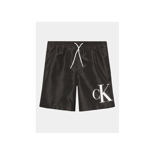 Calvin Klein Swimwear Szorty kąpielowe KV0KV00023 Czarny Regular Fit ze sklepu MODIVO w kategorii Kąpielówki chłopięce - zdjęcie 168603961
