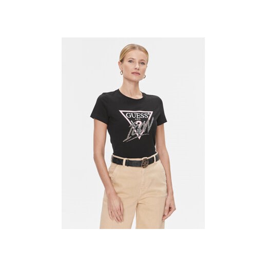 Guess T-Shirt W4RI41 I3Z14 Czarny Regular Fit ze sklepu MODIVO w kategorii Bluzki damskie - zdjęcie 168604944