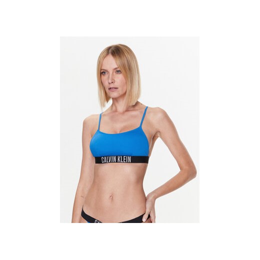 Calvin Klein Swimwear Góra od bikini KW0KW01965 Niebieski ze sklepu MODIVO w kategorii Stroje kąpielowe - zdjęcie 168605442