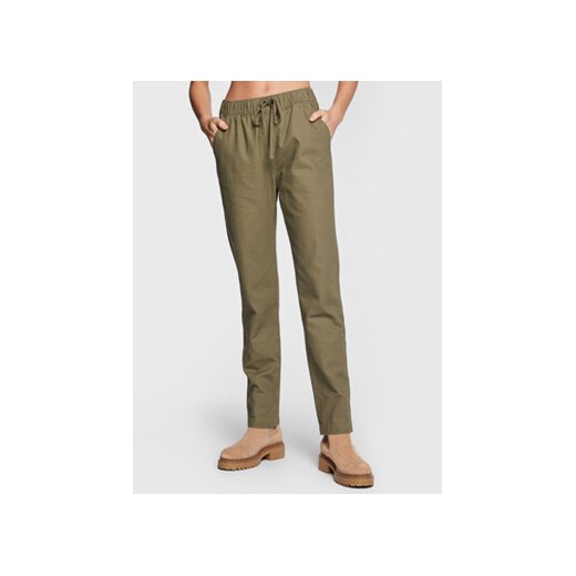 Roxy Spodnie materiałowe Canvas ERJNP03467 Zielony Relaxed Fit ze sklepu MODIVO w kategorii Spodnie damskie - zdjęcie 168605460