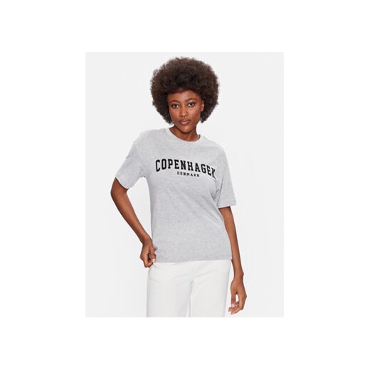 Gina Tricot T-Shirt Printed 15785 Szary Regular Fit ze sklepu MODIVO w kategorii Bluzki damskie - zdjęcie 168605512