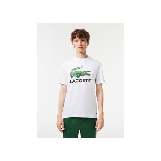 Lacoste T-Shirt TH1285 Biały Regular Fit ze sklepu MODIVO w kategorii T-shirty męskie - zdjęcie 168606001