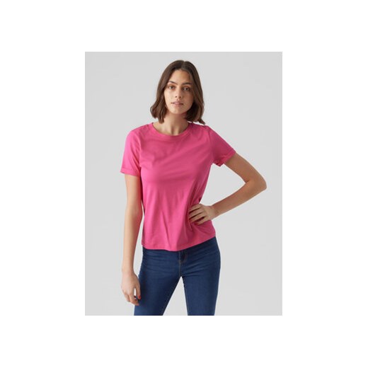 Vero Moda T-Shirt Paula 10243889 Różowy Regular Fit ze sklepu MODIVO w kategorii Bluzki damskie - zdjęcie 168606120