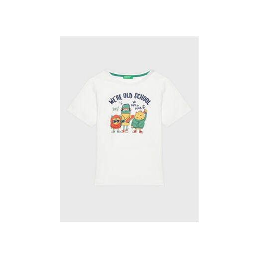 United Colors Of Benetton T-Shirt 3096G107F Biały Regular Fit ze sklepu MODIVO w kategorii T-shirty chłopięce - zdjęcie 168606481