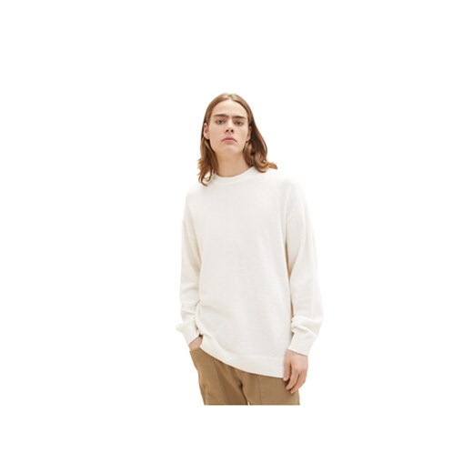 Tom Tailor Denim Sweter 1034929 Biały ze sklepu MODIVO w kategorii Swetry męskie - zdjęcie 168606913