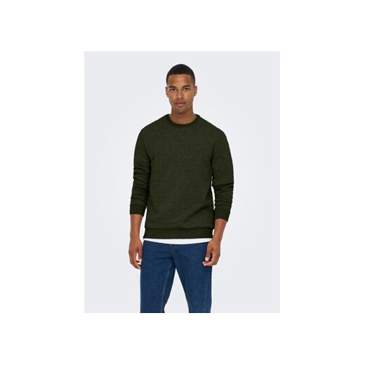 Only & Sons Bluza 22018683 Zielony Regular Fit ze sklepu MODIVO w kategorii Bluzy męskie - zdjęcie 168607480