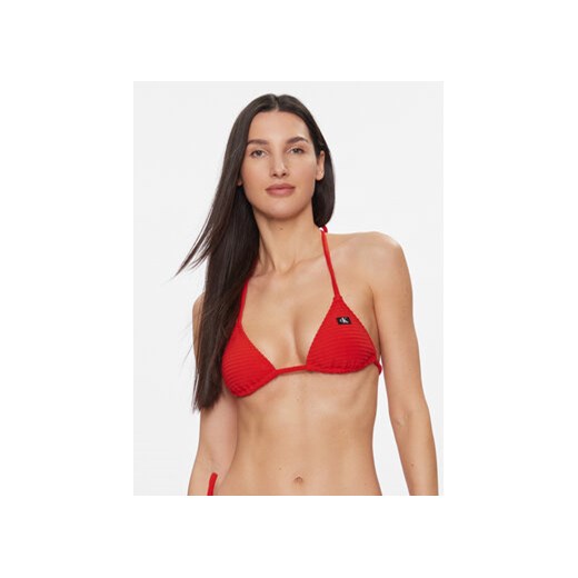 Calvin Klein Swimwear Góra od bikini KW0KW02466 Czerwony ze sklepu MODIVO w kategorii Stroje kąpielowe - zdjęcie 168607590
