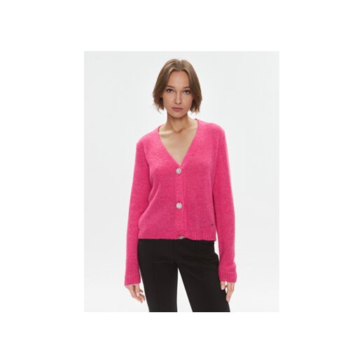 Please Kardigan M49778487 Różowy Regular Fit ze sklepu MODIVO w kategorii Swetry damskie - zdjęcie 168607913