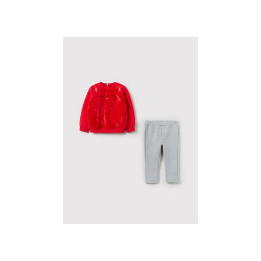 OVS Komplet bluza i legginsy 1368863 Czerwony Regular Fit ze sklepu MODIVO w kategorii Komplety niemowlęce - zdjęcie 168608220