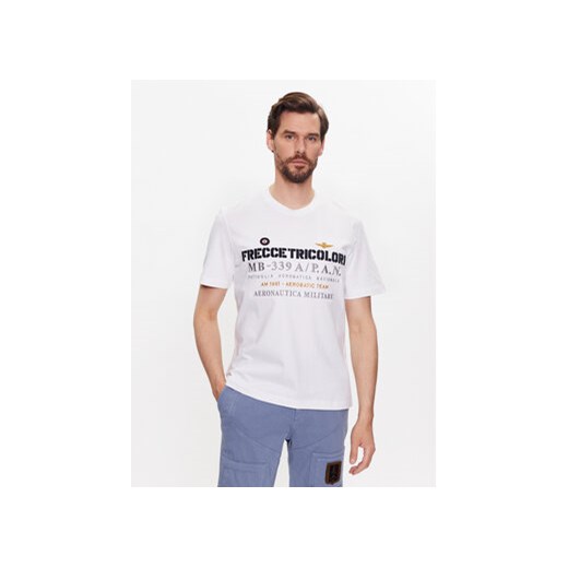 Aeronautica Militare T-Shirt 231TS2086J592 Biały Regular Fit ze sklepu MODIVO w kategorii T-shirty męskie - zdjęcie 168608663