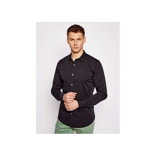 Tommy Jeans Koszula DM0DM04405 Czarny Slim Fit ze sklepu MODIVO w kategorii Koszule męskie - zdjęcie 168609903