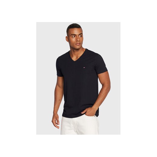 Tommy Hilfiger T-Shirt Core Stretch MW0MW27540 Granatowy Slim Fit ze sklepu MODIVO w kategorii T-shirty męskie - zdjęcie 168609961