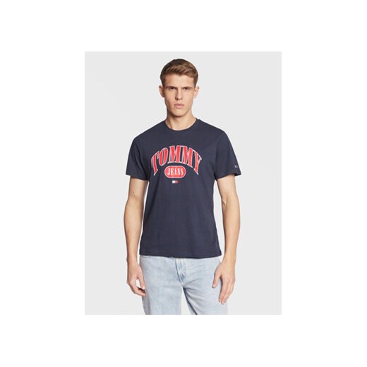 Tommy Jeans T-Shirt Entry DM0DM15675 Granatowy Regular Fit ze sklepu MODIVO w kategorii T-shirty męskie - zdjęcie 168610093