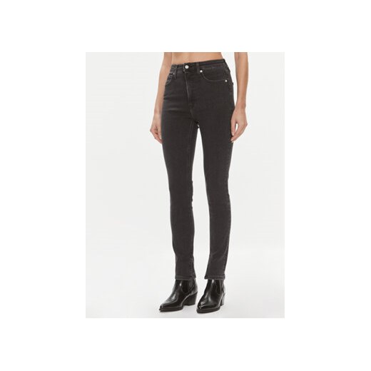 Calvin Klein Jeans Jeansy J20J222141 Czarny Skinny Fit ze sklepu MODIVO w kategorii Jeansy damskie - zdjęcie 168611413