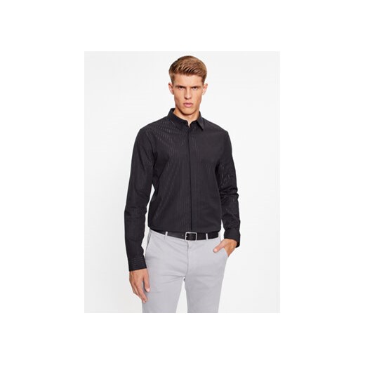 Guess Koszula M3BH67 WFS20 Czarny Regular Fit ze sklepu MODIVO w kategorii Koszule męskie - zdjęcie 168611452