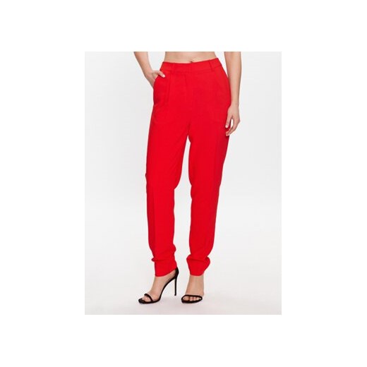 Bruuns Bazaar Spodnie materiałowe Cindysus BBW2595 Czerwony Slim Fit ze sklepu MODIVO w kategorii Spodnie damskie - zdjęcie 168611484
