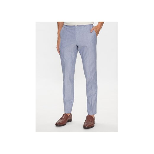 Boss Spodnie materiałowe 50489421 Niebieski Slim Fit ze sklepu MODIVO w kategorii Spodnie męskie - zdjęcie 168611651