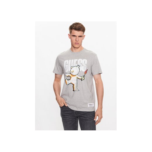 Guess T-Shirt M3YI87 K9RM1 Szary Regular Fit ze sklepu MODIVO w kategorii T-shirty męskie - zdjęcie 168611791